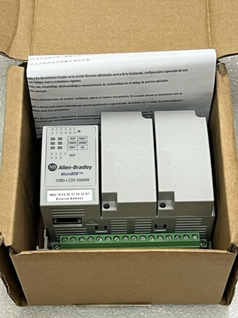 2080-LC20-20AWBR Ser B Micro820 EtherNet IP PLC Controller New
