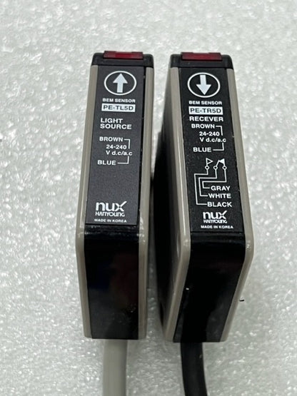 Hanyoung NUX PE-T5D Photoelectric Beam Sensor 24-240VAC New in Box