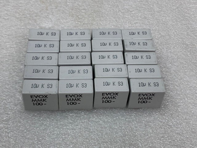 Evox Film Capacitor MMK100 10uF K S3  New - Lot of 20 Pcs