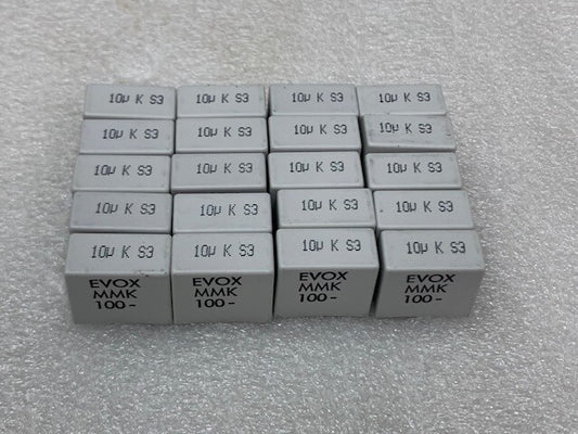 Evox Film Capacitor MMK100 10uF K S3  New - Lot of 20 Pcs