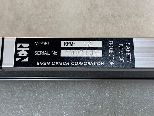 Riken Optech Corporation RPM-12 Projector & Receiver Safety Light Curtain New