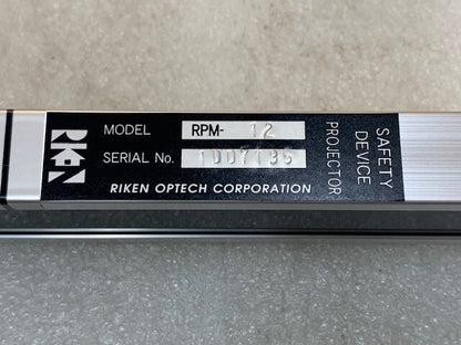 Riken Optech Corporation RPM-12 Projector & Receiver Safety Light Curtain New