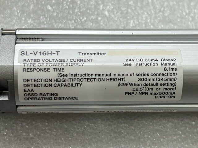 Keyence SL-V16H-T Transmitter SL-V16H-R Receiver 300mm Safety Light Curtain Used