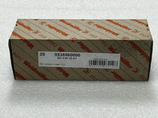 Weidmuller DK 4/35 1D A1 DK4D Double Tier 4mm2 Terminal Block - Box of 25 Pcs