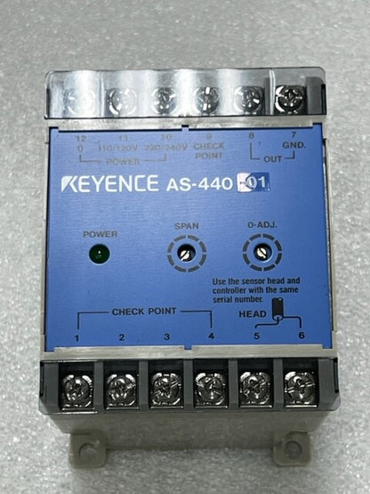 Keyence AS-440-01 Fiber Optic Sensor Controller New
