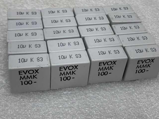 Evox Film Capacitor MMK100 10uF K S3  New - Lot of 20 Pcs
