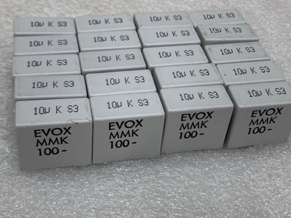 Evox Film Capacitor MMK100 10uF K S3  New - Lot of 20 Pcs