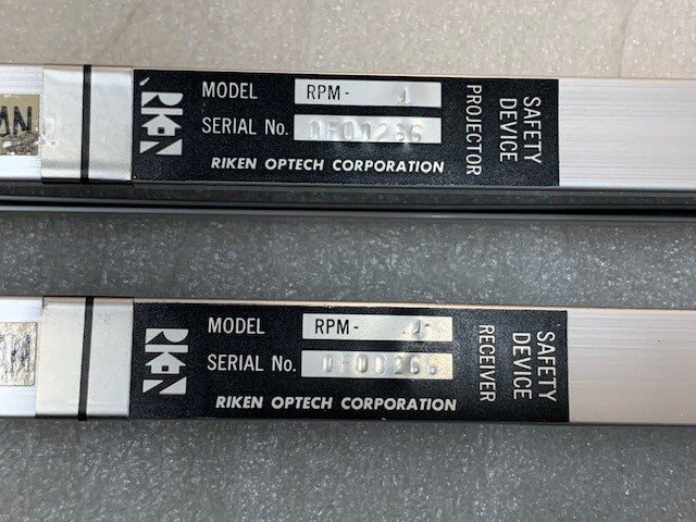 Riken Optech Corporation RPM-4 Projector & Receiver Safety Light Curtain Used