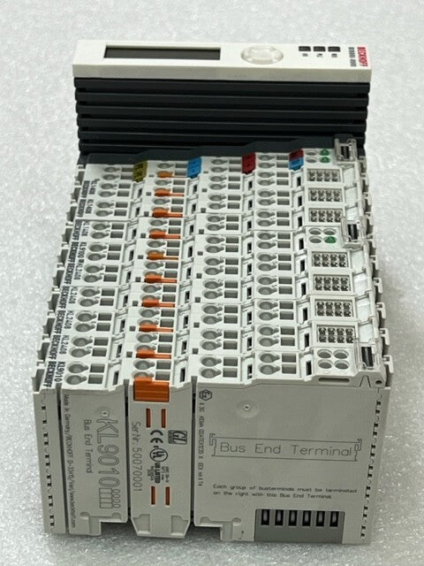 Beckhoff BX8000-0000 Bus Terminal Controller w KL1408 KL2408 KL9010 KL9100 Used