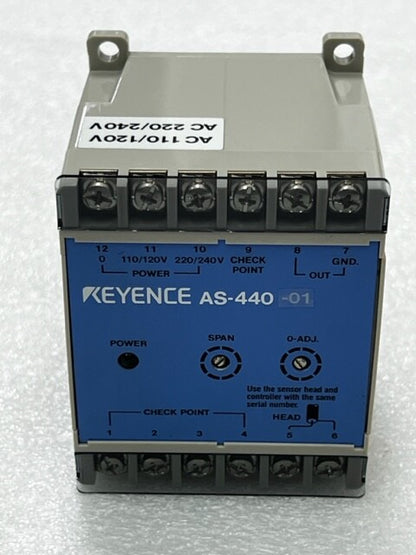 Keyence AS-440-01 Fiber Optic Sensor Controller New