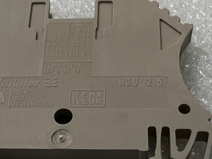 Weidmuller WDU 2.5 2.5mm2 800V Terminal Block Beige New- Lot of 50 Pcs