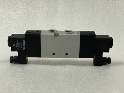 FESTO VALVE WITH 2 VACF-B-C1-16B SOLENOID COIL USED GOOD CONDITION