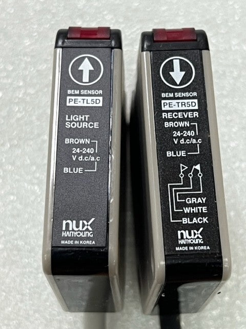 Hanyoung NUX PE-T5D Photoelectric Beam Sensor 24-240VAC New in Box
