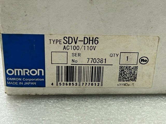 Omron SDV-DH6 Voltage Sensor Controller 100/110VAC 50/60Hz New (Old Stock)