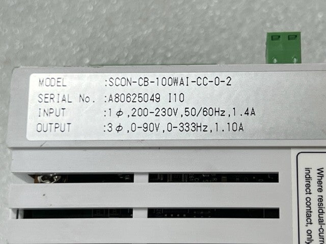 IAI Electric SCON-CB-100WAI-CC-0-2 Linear Servo Actuator Controller Used