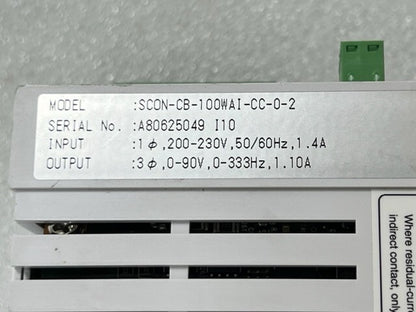 IAI Electric SCON-CB-100WAI-CC-0-2 Linear Servo Actuator Controller Used