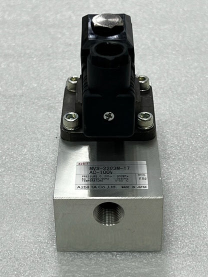 Azbil TA Co MVS-2203M-17 AC100V Air Ejector Solenoid Valve New in Box