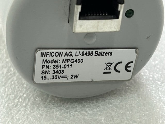 Inficon MPG400 351-011 Inverted Magnetron Pirani High Vacuum Gauge Used
