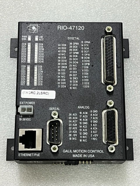 Galil Motion Control RIO-47120 EtherNet PLC Remote I/O Controller Used