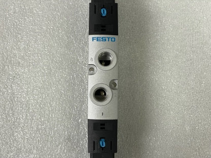 FESTO VALVE WITH 2 VACF-B-C1-16B SOLENOID COIL USED GOOD CONDITION