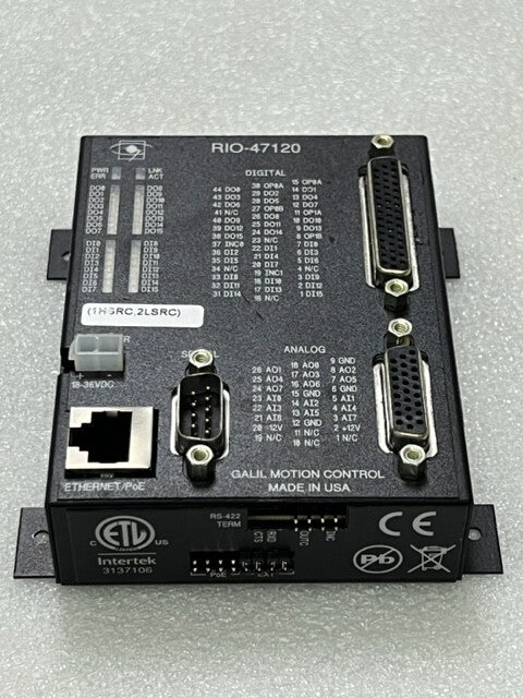 Galil Motion Control RIO-47120 EtherNet PLC Remote I/O Controller Used