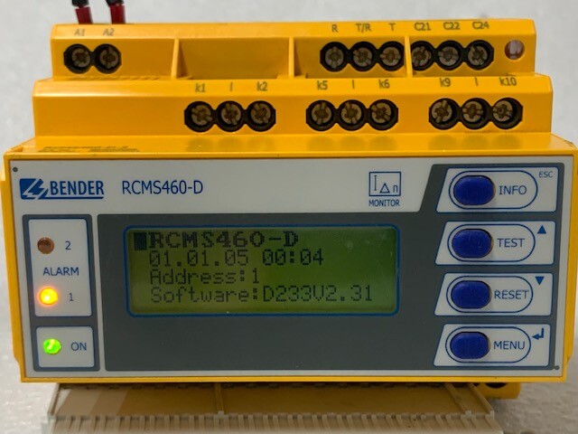 Bender RCMS460-D-2 Residual Current Evaluator Monitor Used Good Condition