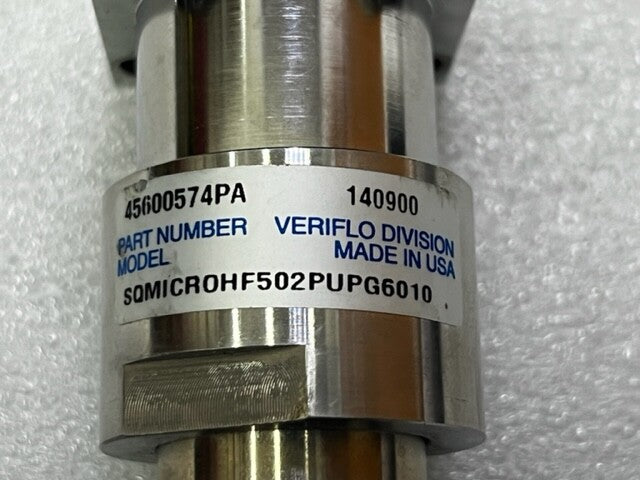 Parker Veriflo Valve SQMICROHF502PUPG6010 P/N 45600574PA Used Good Condition