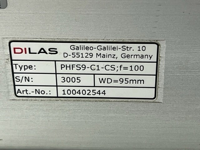 Dilas PHFS9-C1-CS f=100 780-1000 nm 0-500W Diode Laser Module Used