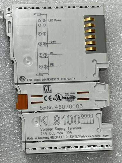 Beckhoff BX8000-0000 Bus Terminal Controller w KL1408 KL2408 KL9010 KL9100 Used