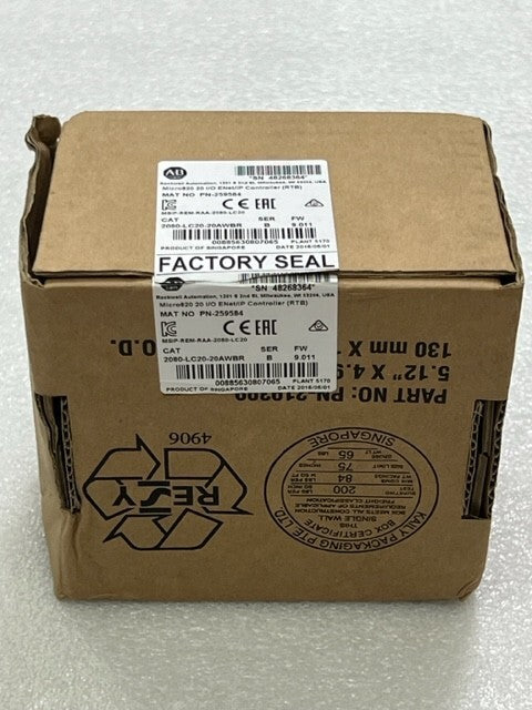 2080-LC20-20AWBR Ser B Micro820 EtherNet IP PLC Controller New