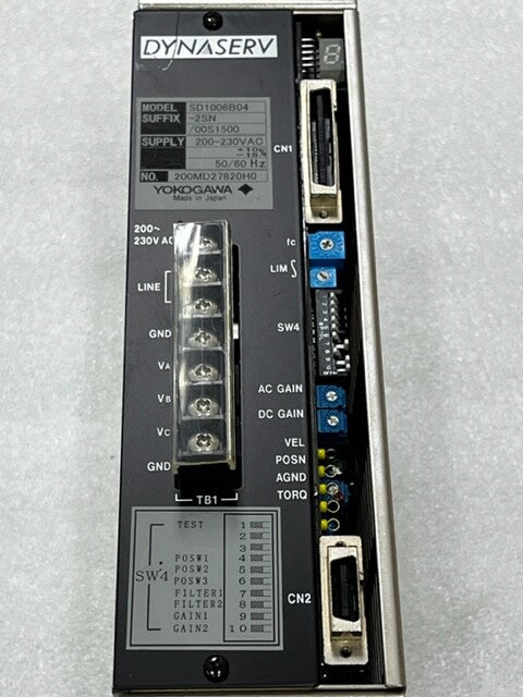 Yokogawa Linearserv SD1006B04-2SN Dynaserv Servo Drive Used