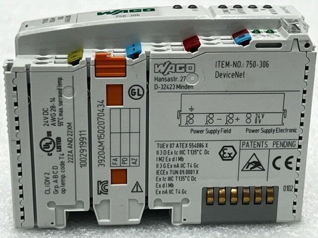 Wago 750-306 PLC Fieldbus Coupler DeviceNet Module New