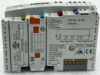 Wago 750-306 PLC Fieldbus Coupler DeviceNet Module New