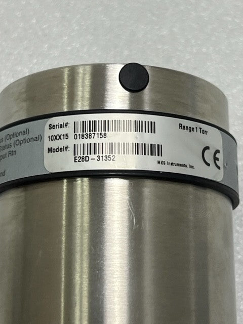 MKS E28D-31352 Range 1 Torr Baratron Etch Manomater Vacuum Pressure Gauge Used