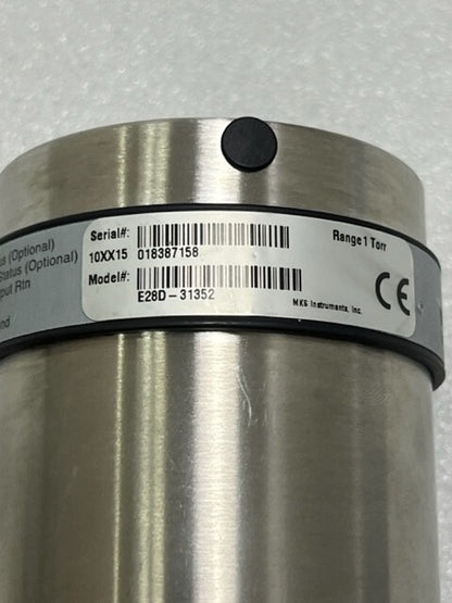 MKS E28D-31352 Range 1 Torr Baratron Etch Manomater Vacuum Pressure Gauge Used