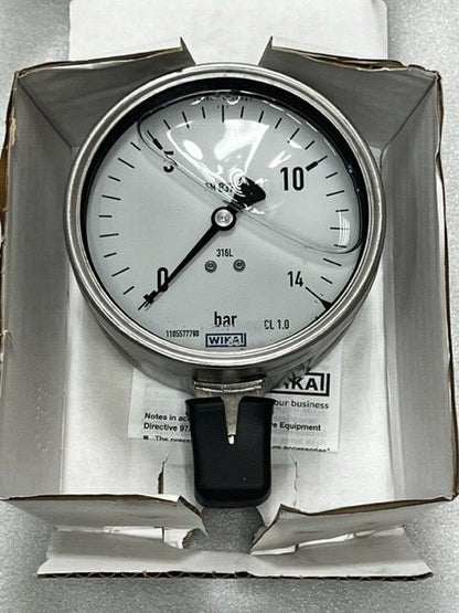 Wika 232.50.100 14 bar 1/2 NPT 316L Pressure Gauge New