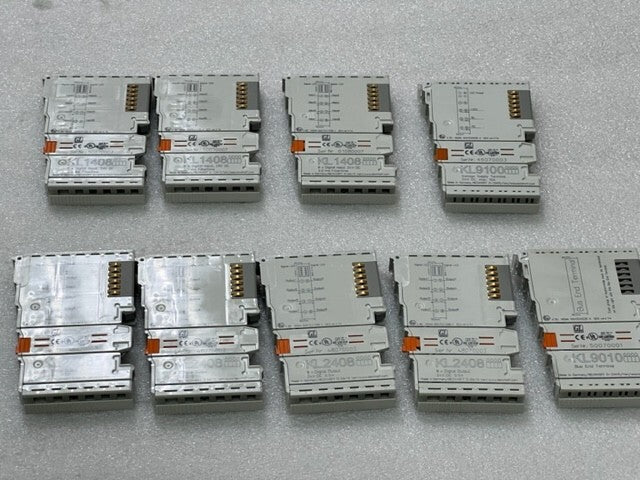 Beckhoff BX8000-0000 Bus Terminal Controller w KL1408 KL2408 KL9010 KL9100 Used