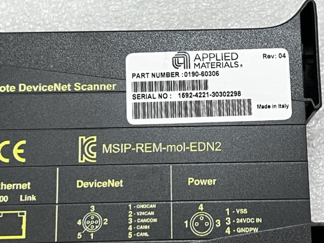 Applied Materials MSIP-REM-mol-EDN2 Remote DeviceNet Scanner Module Used