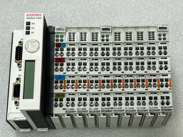 Beckhoff BX8000-0000 Bus Terminal Controller w KL1408 KL2408 KL9010 KL9100 Used