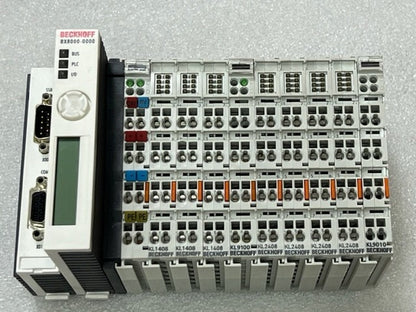Beckhoff BX8000-0000 Bus Terminal Controller w KL1408 KL2408 KL9010 KL9100 Used