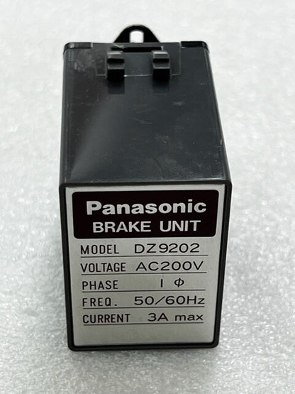 Panasonic DZ9202 Brake Unit AC200V 1 Ph 50/60Hz 3A Used