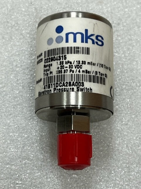 MKS 41B11DCA2BA003 Baratron Pressure Switch 1.33kPa 10 Torr Used