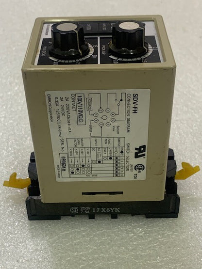 Omron SDV-FH4 Voltage Sensor Controller Input 100/110VAC Used Good Condition