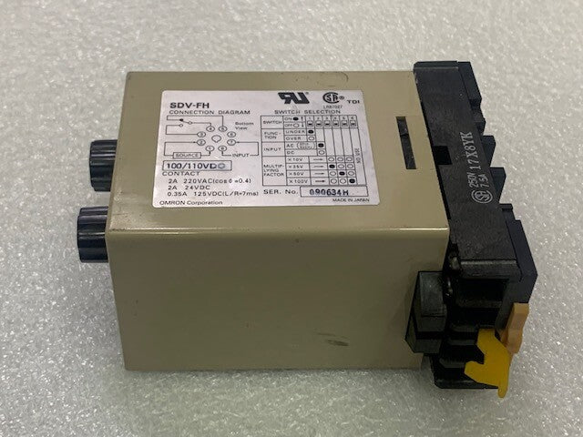 Omron SDV-FH4 Voltage Sensor Controller Input 100/110VAC Used Good Condition