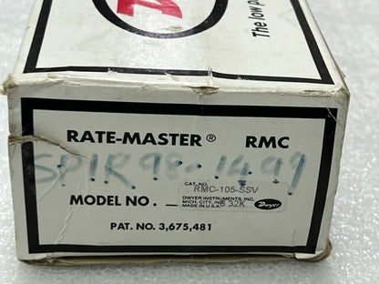 Dwyer RMC-105-SSV Rate-Master Flow Meter New