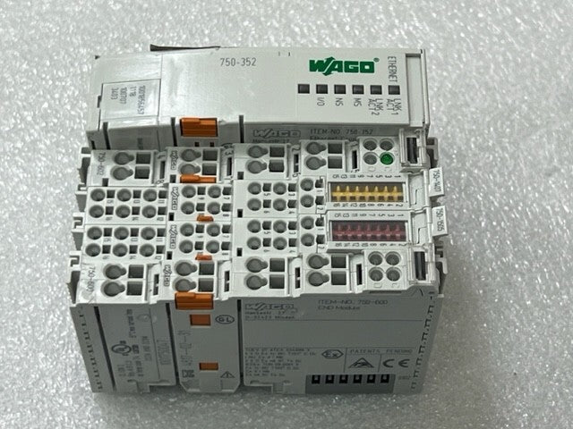 Wago 750-352 PLC Fieldbus EtherNet Coupler Module and I/O Modules Used