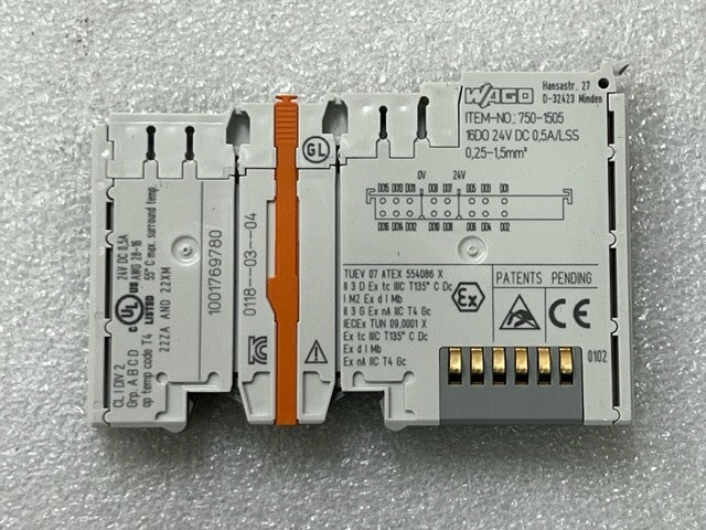 Wago 750-352 PLC Fieldbus EtherNet Coupler Module and I/O Modules Used