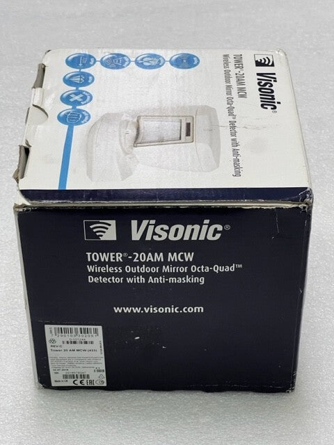 Visonic TOWER-20AM MCW (433) Wireless Outdoor Mirror Octa-Quad Detector New