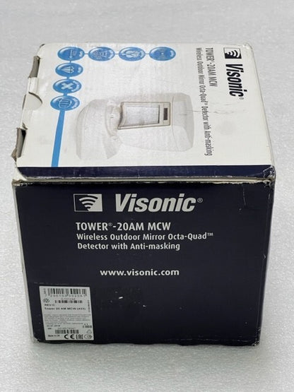 Visonic TOWER-20AM MCW (433) Wireless Outdoor Mirror Octa-Quad Detector New